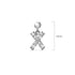 Solid 925 Sterling Silver Initial Crystal Personalised Alphabet Letter Earrings